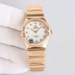 TW Factory Omega Constellation 28mm Quartz Movement Diamond Bezel Women Watch